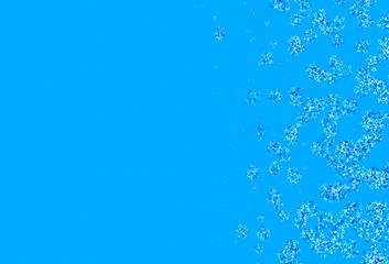 Light BLUE vector abstract background with leaves.