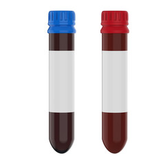 Blood tube with blank label