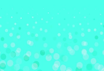 Light Green vector background with spots.