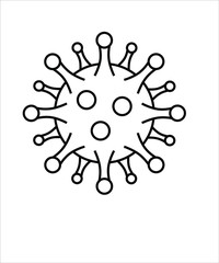 virus line icon,vector best line design icon.