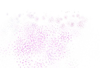 Light Purple vector doodle template with leaves.