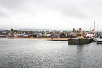 Naklejka premium マン島の港町