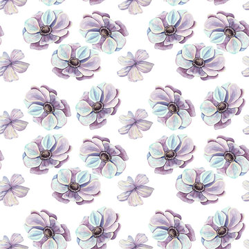 Watercolor Hand Drawn Floral Seamless Pattern for wallpaper, paper, fabric, wedding, invitations, cards, print, etc. © Tatiana
