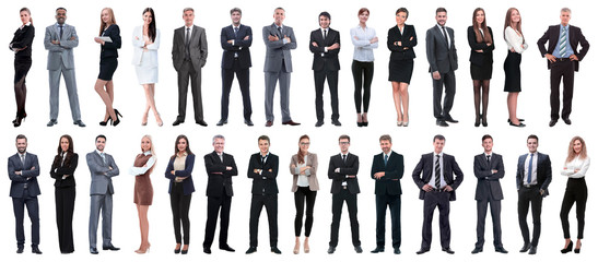 successful business people isolated on white background