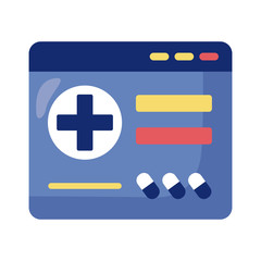 Obraz premium webpage with medical cross health online detaild style