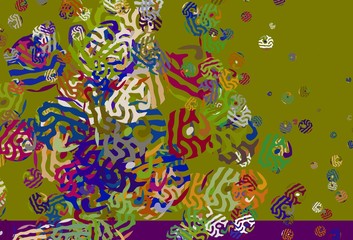 Naklejka na ściany i meble Light Multicolor vector background with abstract shapes.