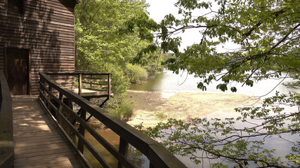 Romantic lake in Stone Mountain National Park