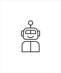 robot line icon,vector best line design icon.