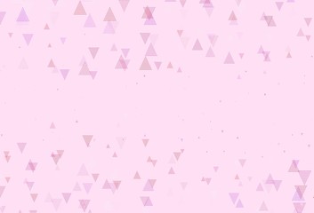 Light Pink, Red vector backdrop with lines, triangles.