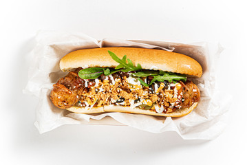 creative hot dog in the box