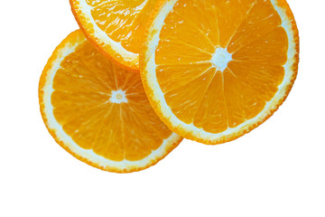 Juice orange slices.