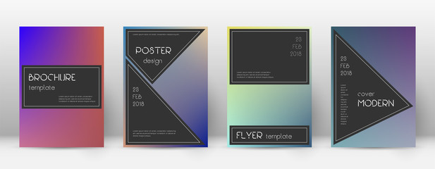 Flyer layout. Black appealing template for Brochur