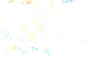 Fototapeta na wymiar Light Blue, Yellow vector natural background with leaves.