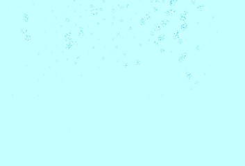 Light BLUE vector doodle background with leaves.