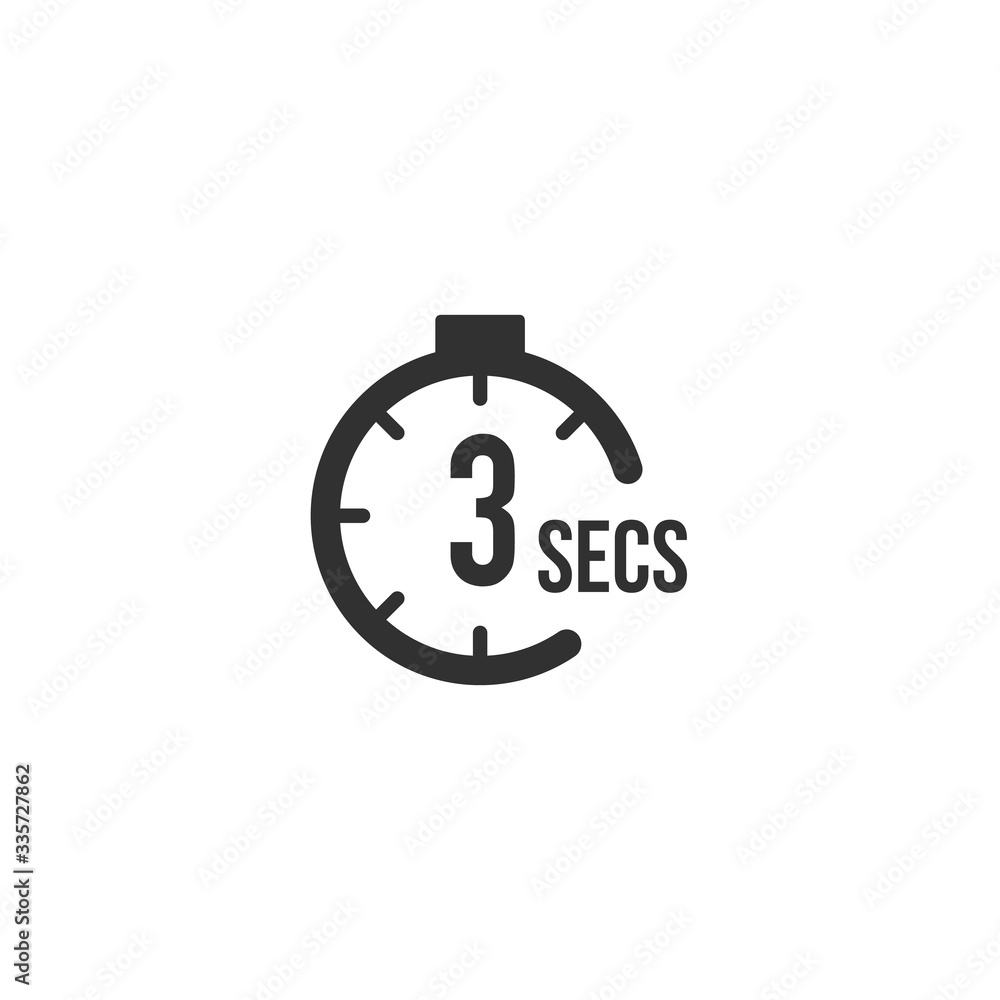 Poster 3 seconds countdown timer icon set. time interval icons. stopwatch and time measurement. stock vecto