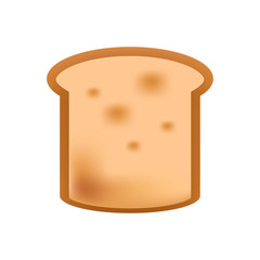 moldy bread sliced bread icon isolated on white, clip art bread piece sliced mouldy for expired concept, illustration sandwich and spot moldy, brown sandwich and fungus unhealthy food, old bread waste