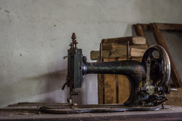 alte naehmaschine detail ansicht