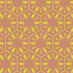 modern stylish seamless vector pattern in yellow and orange texture. repeating geomatric texture.