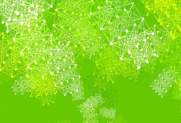 Light Green, Yellow vector template with artificial intelligence structure.