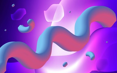 Light Purple, Pink vector pattern with liquid shapes. Colorful abstract illustration with gradient lines. A new texture for your  ad, booklets, leaflets.