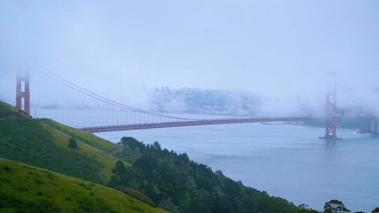 Golden Gate Bridge San Francisco on a foggy day