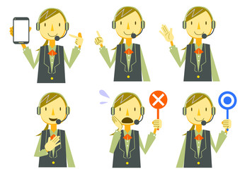 female technical support staff icon