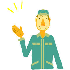 male mechanic face expression icon