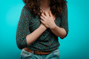 A woman with a heart attack