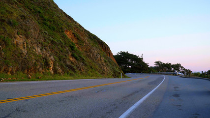 Highway No1 at Big Sur Pacific Coastline