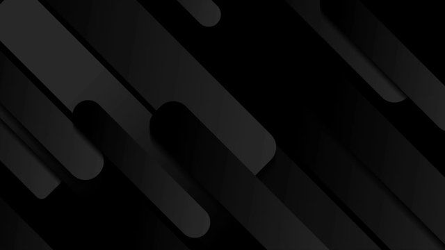 Black minimal motion design with geometric diagonal shapes. Abstract dark concept tech background. Seamless looping. Video animation Ultra HD 4K 3840x2160
