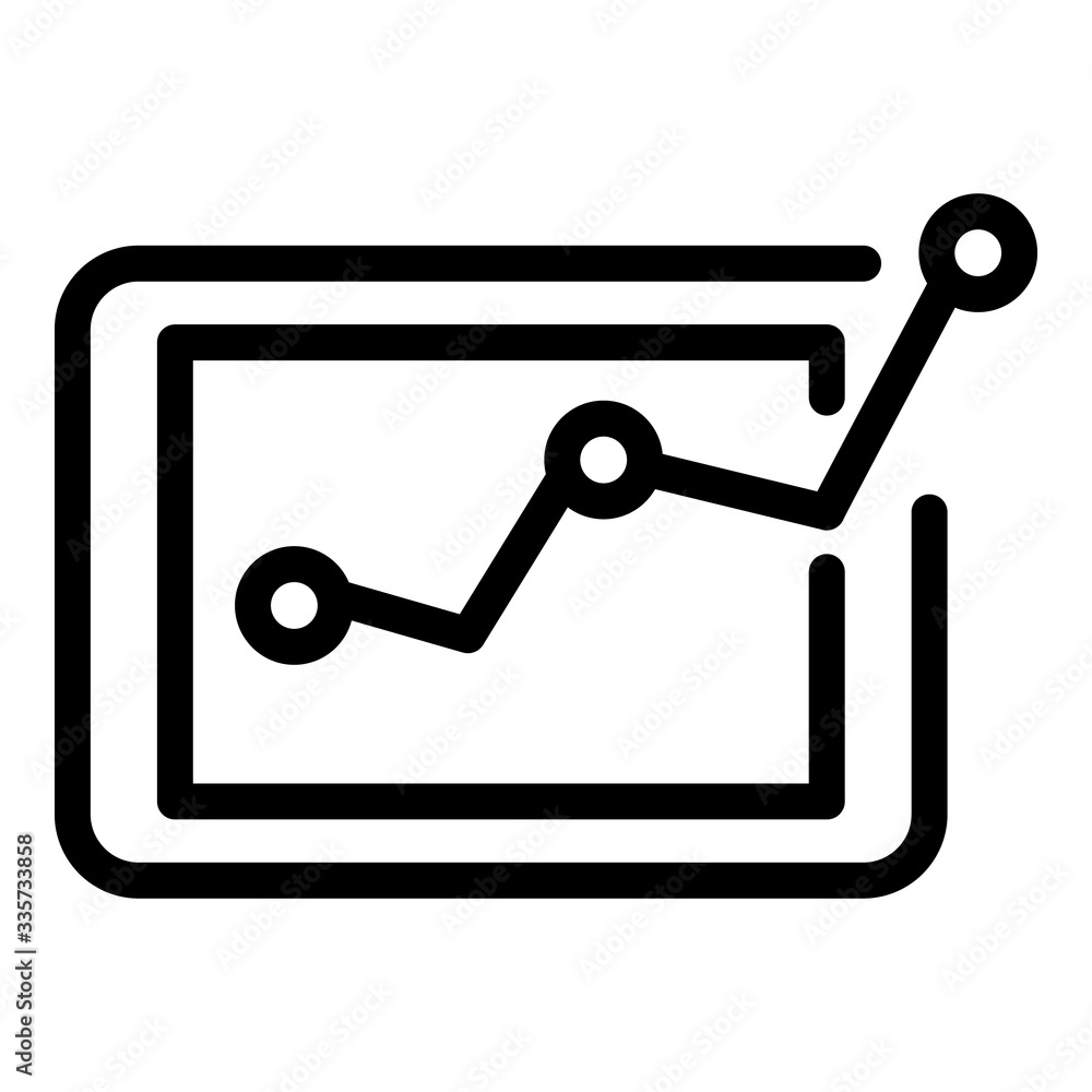 Poster finance graph chart icon. outline finance graph chart vector icon for web design isolated on white b