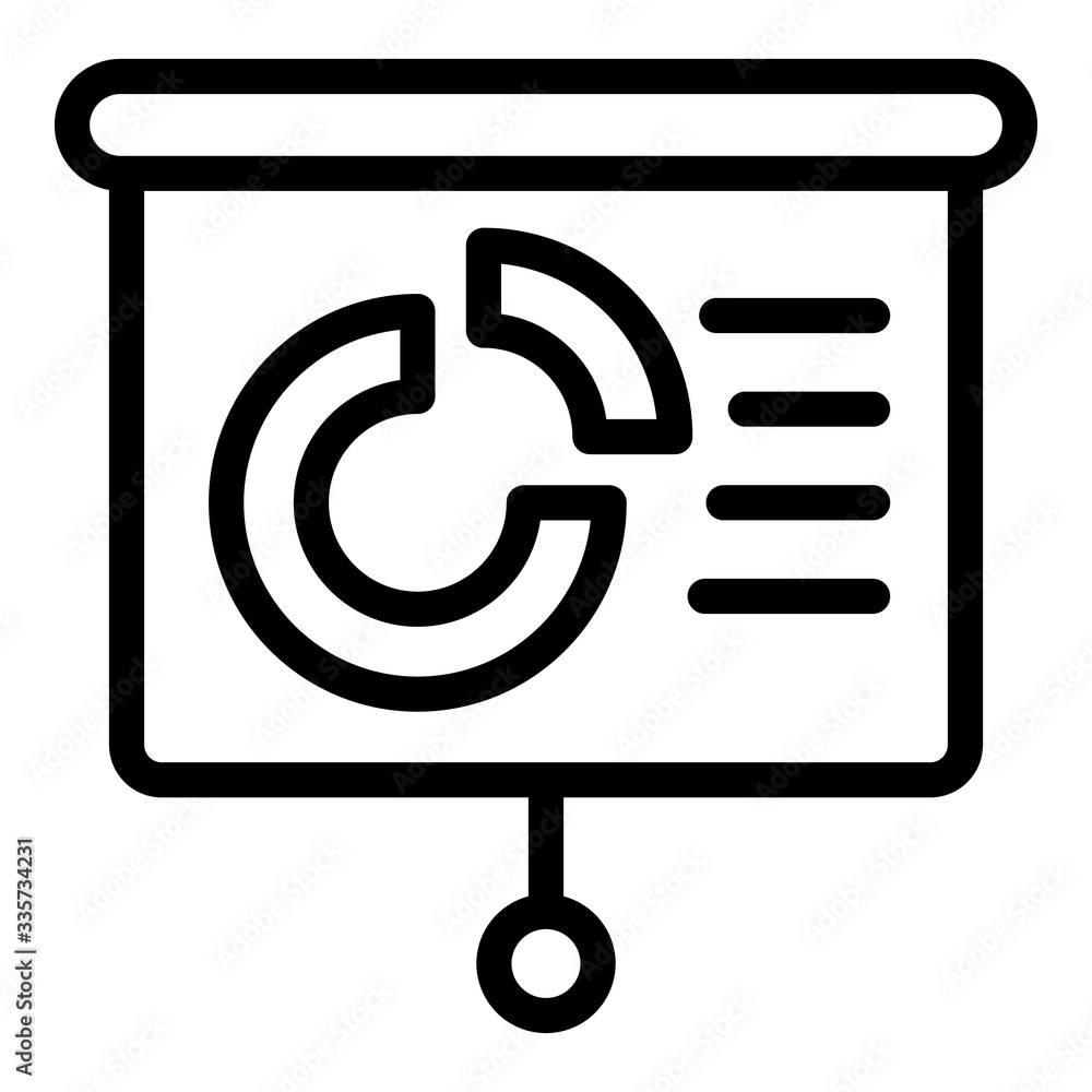 Poster business pie chart banner icon. outline business pie chart banner vector icon for web design isolate
