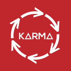 Abstract symbol of karma