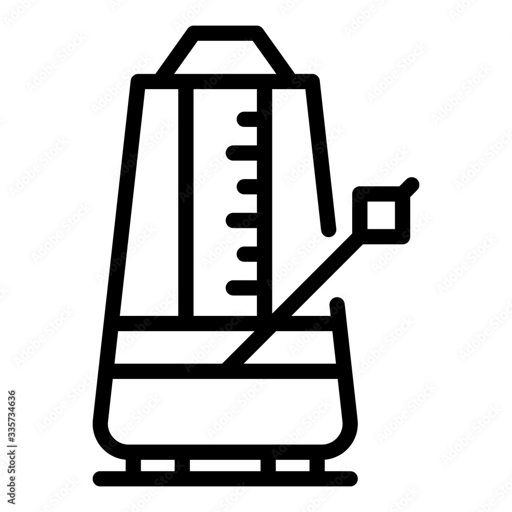 Poster control metronome icon. outline control metronome vector icon for web design isolated on white backg