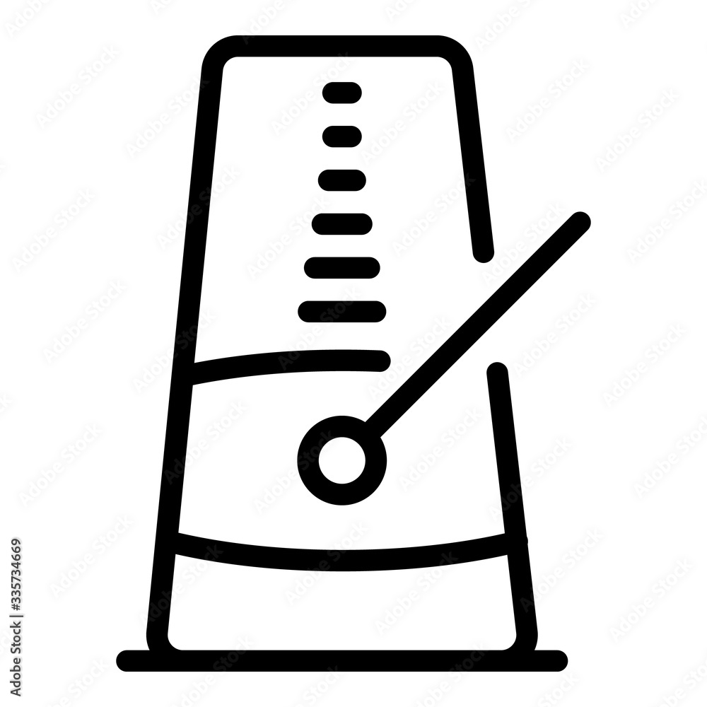 Poster metronome instrument icon. outline metronome instrument vector icon for web design isolated on white