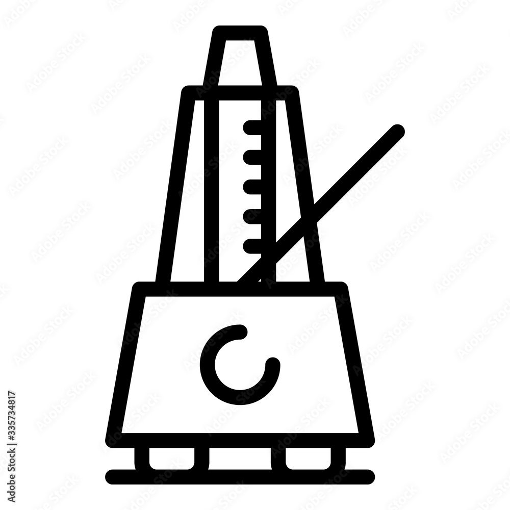 Poster device metronome icon. outline device metronome vector icon for web design isolated on white backgro