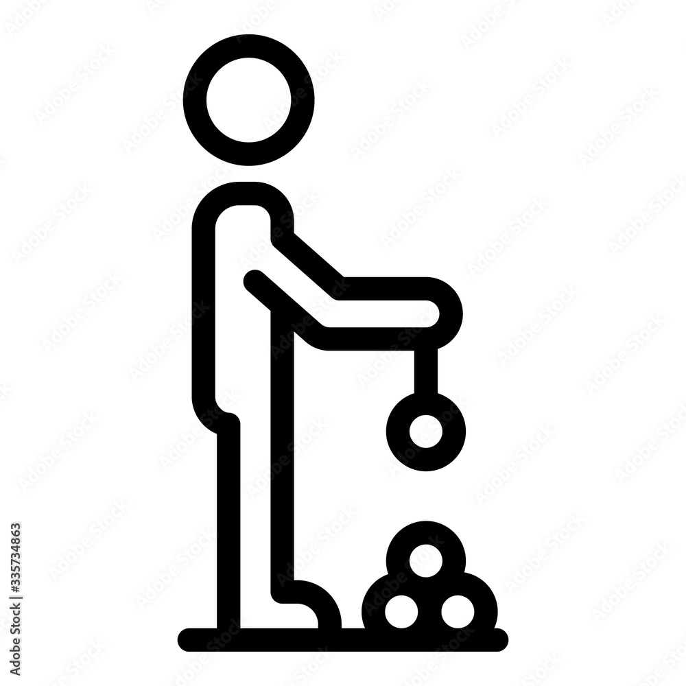 Aufkleber gravity balls icon. outline gravity balls vector icon for web design isolated on white background