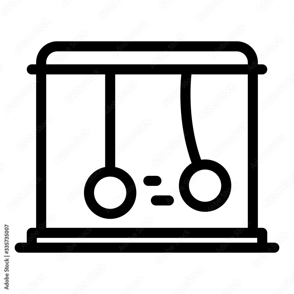 Poster gravity sphere pendulum icon. outline gravity sphere pendulum vector icon for web design isolated on