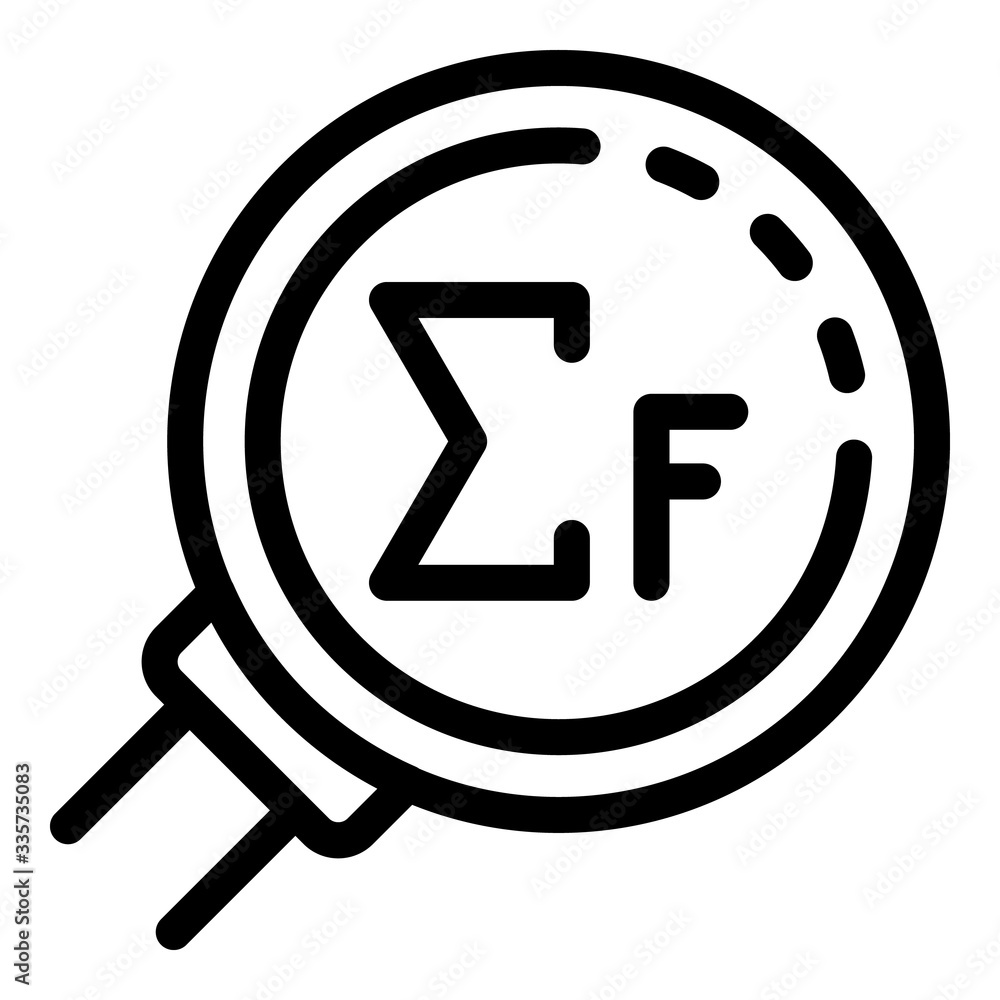 Poster gravity magnifier icon. outline gravity magnifier vector icon for web design isolated on white backg