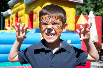 Child with painted face