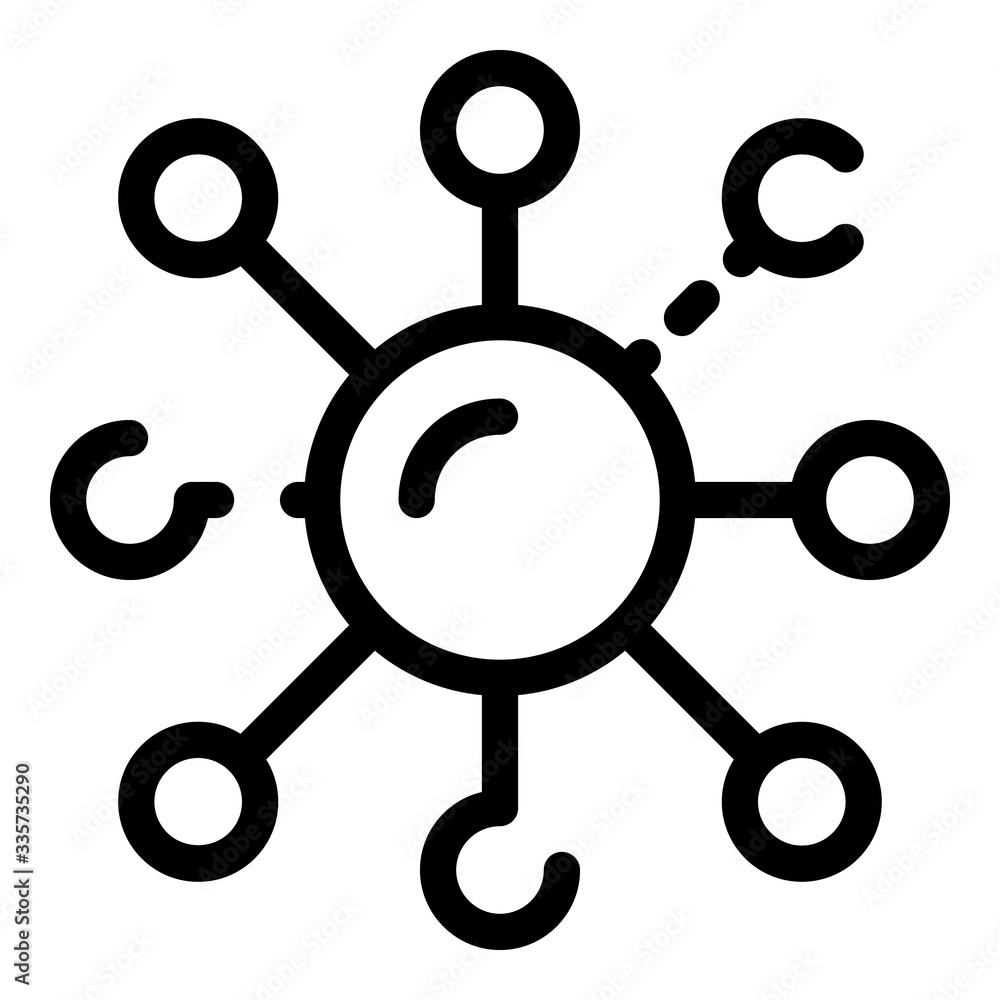 Poster gravitation scheme icon. outline gravitation scheme vector icon for web design isolated on white bac