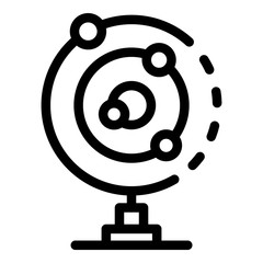 Solar system gravity icon. Outline solar system gravity vector icon for web design isolated on white background