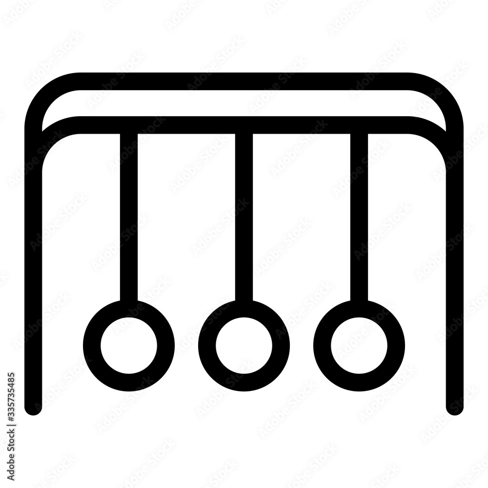 Poster newton cradle icon. outline newton cradle vector icon for web design isolated on white background