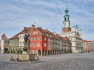 Polska Poznań Stary Rynek - obrazy, fototapety, plakaty