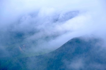 根子岳　霧