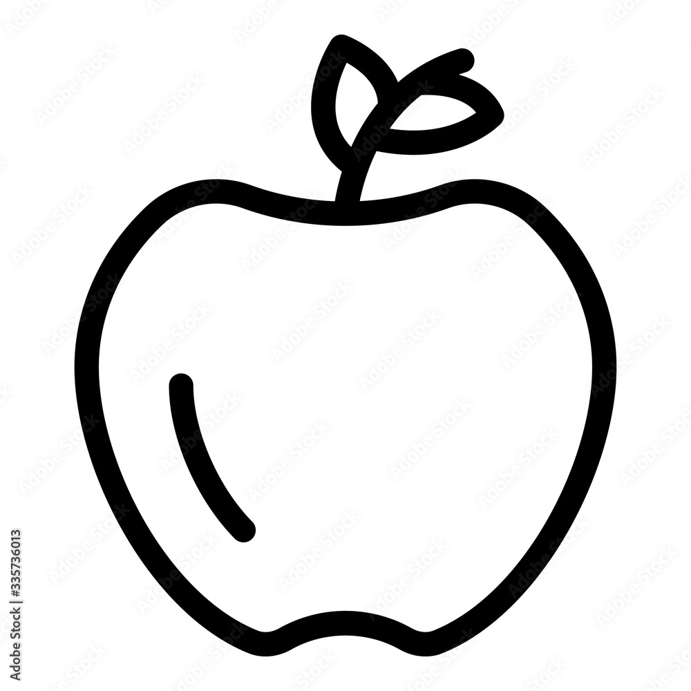 Aufkleber gravity fresh apple icon. outline gravity fresh apple vector icon for web design isolated on white b