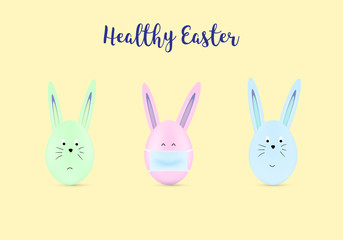 Easter eggs in pandemic covid-19 outbreak