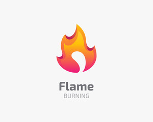 Abstract fire logo