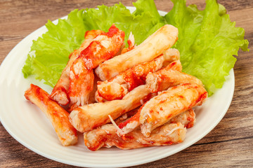 Natural luxury crab meat fillet