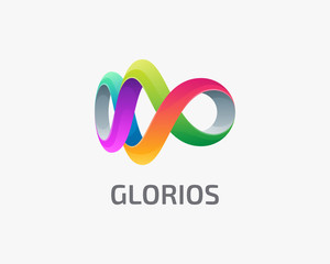 Infinity logo. Creative colorful infnity symbol